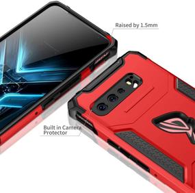 img 3 attached to 🔴 Premium MME Case for ASUS ROG Phone 3 – Air Trigger Compatible, Military Grade Drop Protection, Kickstand, Camera Protectors, Dust Plugs, 9D Tempered Glass | Red