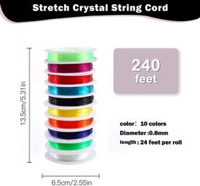 img 3 attached to Happiness Infused: Crystal Elastic Beading Bracelet – Perfect for Beading & Jewelry Making