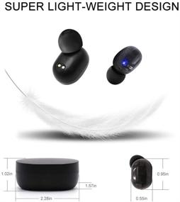 img 1 attached to Полная беспроводная свобода: Bluetooth наушники с HiFi стерео, сенсорным управлением, встроенным микрофоном и зарядным кейсом - идеально подходят для спорта и активного отдыха!