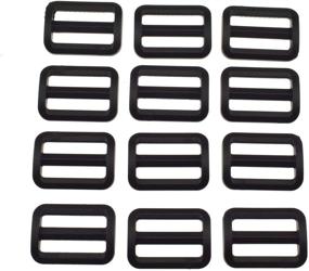 img 4 attached to Hao Pro 1 Inch Tri Glides Slides Clips Buckles: Enhance Grip, No Slipping | 12 Pack for Collars, Aprons, Sling Bags, and More