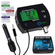 2-in-1 ph temperature meter test kit - digital monitor tester sensor | 0~14.0ph measurement | auto calibration | bnc electrode probe | ideal for hydroponics, aquarium, drinking water, seawater ph testing logo