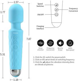 img 2 attached to PERIKES Personal Mini Wand Massager - 20 Magic Vibration Modes | Wireless, USB Rechargeable | Waterproof, Mute | Stress Relief for Women/Men