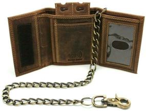 img 4 attached to Bikers Rustic Trifold Wallet Texture Men's Accessories and Wallets, Card Cases & Money Organizers