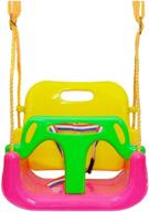 aipinqi 3 in 1 kids swing seat, infant toddler children secure swing seat - detachable & high back outdoor playground indoor swing seat (pink) logo