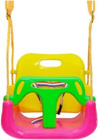 img 4 attached to AIPINQI 3 in 1 Kids Swing Seat, Infant Toddler Children Secure Swing Seat - Detachable & High Back Outdoor Playground Indoor Swing Seat (Pink)