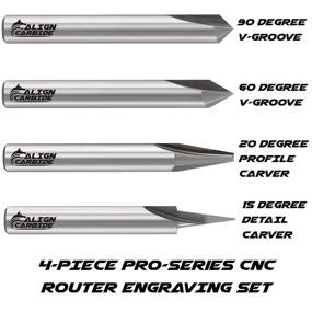 img 2 attached to 🔪 V Groove Carbide 4-Piece Engraving and Carving Kit