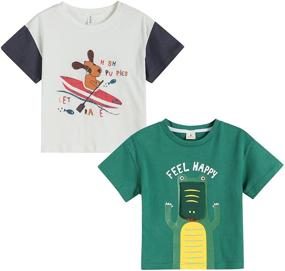 img 4 attached to Charlene Max Toddler Crewneck T Shirts Boys' Clothing in Tops, Tees & Shirts