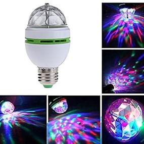 img 3 attached to 💡 Vivian E27 3W Rotating Stage Light: Disco Crystal LED Ball Lamp Strobe Bulb, Multi-Color Changing Effect with LED Light