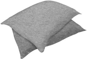 img 2 attached to 🛏️ Gray Stretch Jersey Universal Pillowcase - One Size Fits All Pillows, 100% Jersey Knit Cotton Pillowcase, Soft Covering for Standard and King Pillows, Zipper Closure, Pack of 2