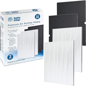 img 4 attached to Fette Filter - Premium True HEPA Replacement Filter for Winix Air Purifiers Model # 5500-2 & AM80 - 2 HEPA Filters + 2 Carbon Filters