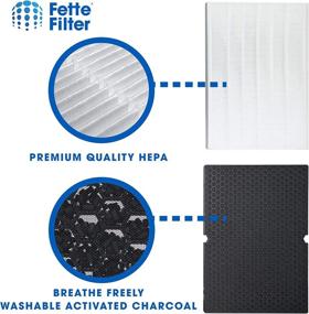 img 2 attached to Fette Filter - Premium True HEPA Replacement Filter for Winix Air Purifiers Model # 5500-2 & AM80 - 2 HEPA Filters + 2 Carbon Filters