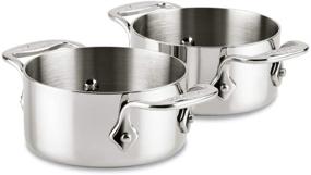 img 4 attached to 🍲 All-Clad 59914 Stainless Steel Dishwasher Safe 0.5-Quart Soup / Souffle Ramekins Cookware Set, 2-Piece, Silver: Must-Have Stainless Steel Ramekins Set for Perfect Soup and Souffle Preparation