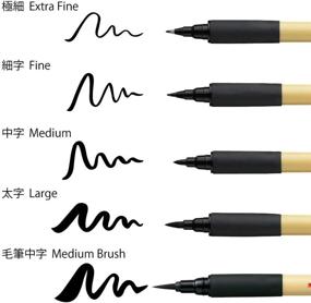 img 4 attached to Kuretake Bimoji Brush Pen Set - Extra Fine, Fine, 🖋️ Medium, Broad Tips with Medium Bristles - Value Pack of 5 Pens