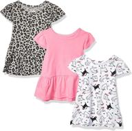 spotted zebra girls' short-sleeve flutter t-shirts: amazon brand for fashionable kids logo