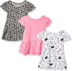 img 3 attached to Spotted Zebra Girls' Short-Sleeve Flutter T-Shirts: Amazon Brand for Fashionable Kids