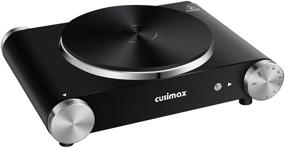 img 4 attached to 🔥 Efficient CUSIMAX Electric Hot Plate: Portable Single Burner 1500W, Cast Iron Heat-up, Adjustable Temperature Control – Upgraded Version B101