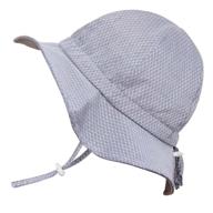 jan & jul cute baby sun hat: adjustable 50 upf cotton blend, stay-on tie, grey tiny argyle print (s: 0-6m) logo