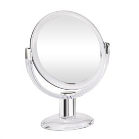 img 3 attached to 🔍 Clear & Transparent Double Sided Makeup Mirror by Gotofine - 360 Degree Rotation, 1X & 10X Magnification
