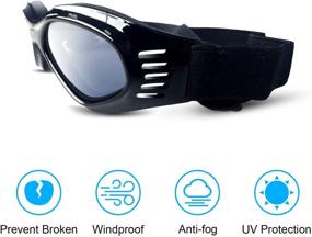 img 3 attached to 🐶 PEDOMUS UV Dog Goggles with Adjustable Strap for Waterproof Dog Sunglasses and Protection