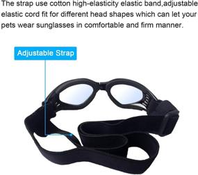 img 1 attached to 🐶 PEDOMUS UV Dog Goggles with Adjustable Strap for Waterproof Dog Sunglasses and Protection