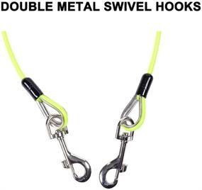 img 1 attached to 🐾 SOMIDE 10-15ft Heavy-Duty Dog Tie Out Cable for Pets Up to 396 lbs, with Metal Swivel Hooks - Ideal for Camping, Yard, and Outdoor Activities