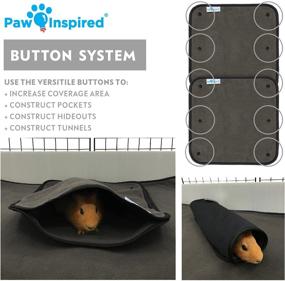 img 2 attached to 🐾 Paw Inspired Washable Guinea Pig Cage Liners: Odor-Control Fleece Bedding & Absorbent Pee Pads for Small Animals