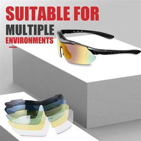 img 2 attached to IPSXP Polarized Sports Sunglasses Cycling Glasses with 5 Interchangeable Lenses for Men and Women – Ideal for Cycling, Running, Hiking