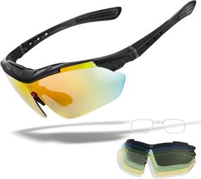 img 4 attached to IPSXP Polarized Sports Sunglasses Cycling Glasses with 5 Interchangeable Lenses for Men and Women – Ideal for Cycling, Running, Hiking