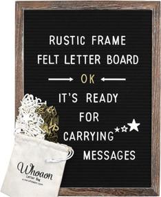 img 4 attached to 🖼️ Vintage Wooden Frame Letter Board: Stylish 12X16 Inch Black Felt Message Board