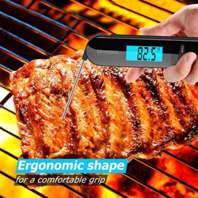 img 1 attached to 🌡️ Digital Meat Thermometer, Instant Read Food Thermometer, IP67 Waterproof with Backlight and Magnet for Kitchen Cooking, Grilling, BBQ, Baking, Liquids, Oil