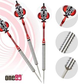 img 2 attached to ONE80 90% VHD Steel Tip Tungsten Dart Set - Professional Barrel Style with Bonus Flights, Shafts, and Sharpener - Gift Box Packaging