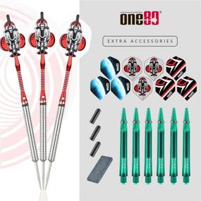 img 1 attached to ONE80 90% VHD Steel Tip Tungsten Dart Set - Professional Barrel Style with Bonus Flights, Shafts, and Sharpener - Gift Box Packaging