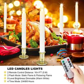 img 3 attached to 🕯️ MAIAGO 12 Pack Flameless Christmas Window Candles | LED Candle Lights with Remote Timer Function | Battery Operated Flickering Candles | Removable Holders & Suction Cups Included