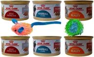 🐱 royal canin canned wet cat food entree 3 flavor 6 can sampler plus 2 catnip toys bundle: adult instinctive, hairball care, intense beauty (3oz) - buy now! logo