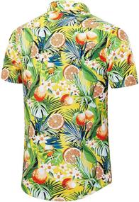 img 2 attached to 🌺 Hawaiian Sleeves Printed Button-Up Shirt for Men - EUOW Clothing