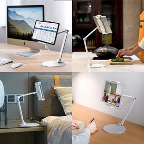 img 3 attached to 📱 Multi-Angle Adjustable Tablet Stand Holder for Surface Pro, iPad Pro 12.9, and More (White)