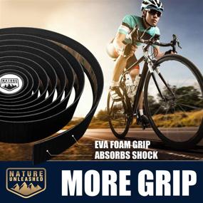 img 3 attached to Premium Handlebar Tape for Road Bikes - Bar Wraps with End Caps and Finishing Tape - Shock-Absorbing Bicycle Handle Grips (Set of 2)