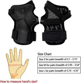 img 1 attached to 🔨 Omygo Wrist Guard - Protective Gear Wrist Brace for Kids/Adults, Impact Sport Wrist Support for Rollerblade Skating, Skateboarding, Snowboarding, Skiing, and Motocross