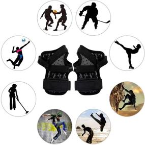 img 2 attached to 🔨 Omygo Wrist Guard - Protective Gear Wrist Brace for Kids/Adults, Impact Sport Wrist Support for Rollerblade Skating, Skateboarding, Snowboarding, Skiing, and Motocross