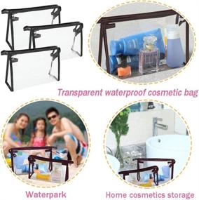 img 1 attached to Transparent Waterproof Cosmetic Zippered Organizing Travel Accessories