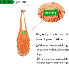 img 3 attached to 🛍️ HotShine Mesh Bags: 5 Reusable Cotton Net Grocery Bags for Eco-friendly Shopping!