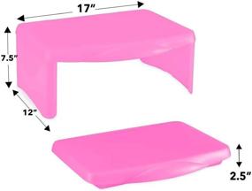 img 3 attached to Portable Pink Collapsible Lap Desk for Efficient Space Management
