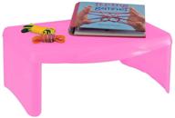 portable pink collapsible lap desk for efficient space management logo
