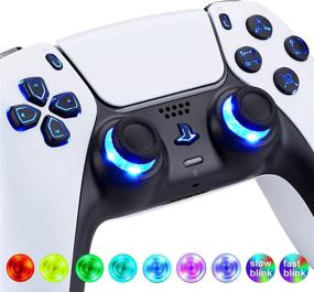 img 1 attached to 🎮 Luminated Dpad, Thumbstick, and Buttons for PS5 Controller - Upgrade with Multi-Colors and Classical Symbols by eXtremeRate (Controller Not Included)