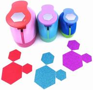 🔲 tech-p set of 3pcs craft punch set for arts crafts projects and scrapbooking – hexagon paper punch tool for cards, garland & decorations logo