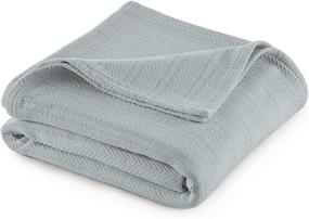 img 4 attached to COTTON WOVEN BLANKET VELLUX Pet Friendly Bedding and Blankets & Throws