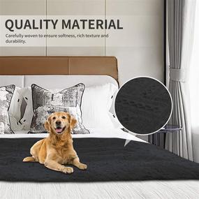 img 1 attached to Geometric Jacquard Sofa Cover for Couch, 3 Cushion Couch Covers, L-Shaped Sectional Covers for Dogs, Washable Luxury Bed Blanket, Furniture Protector for Pets and Kids (91 x 134 inch, Dark Gray)