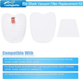 img 3 attached to 🔌 8 Pack of Pre-Filters (4 Foam+4 Felt) and 4 Pack of Post-Filters for Shark Rocket Zero-M Ultra-Light Corded Stick HV345 ZS350 ZS350C ZS351 ZS351C ZS352 Vacuums - Replaces Shark Part # XPMFK320 &amp; 1084FTV320