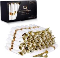 🍽️ gold disposable cutlery set - individually wrapped, bpa-free, including plastic knives, forks, spoons, and napkins - ideal for parties and events, 60 packs available logo