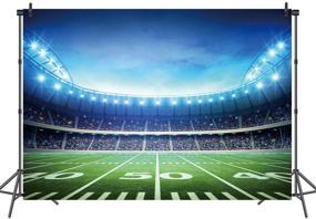 img 4 attached to ⚽️ RUINI Football Field Photography Backdrop for Football Field Auditorium Light Themed Party - 9x6FT